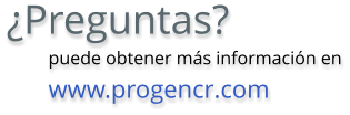 ¿Preguntas? puede obtener más información en www.progencr.com