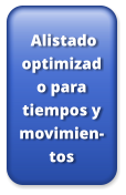 Alistado optimizado para tiempos y movimien-tos